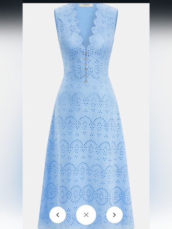 Commense Dresses & Skirts - Commense Light Blue Eyelet Maxi Dress